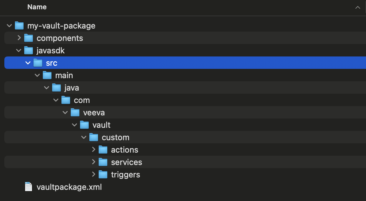 Vault Java SDK Folder