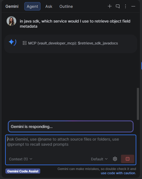 Gemini Code Assist query result