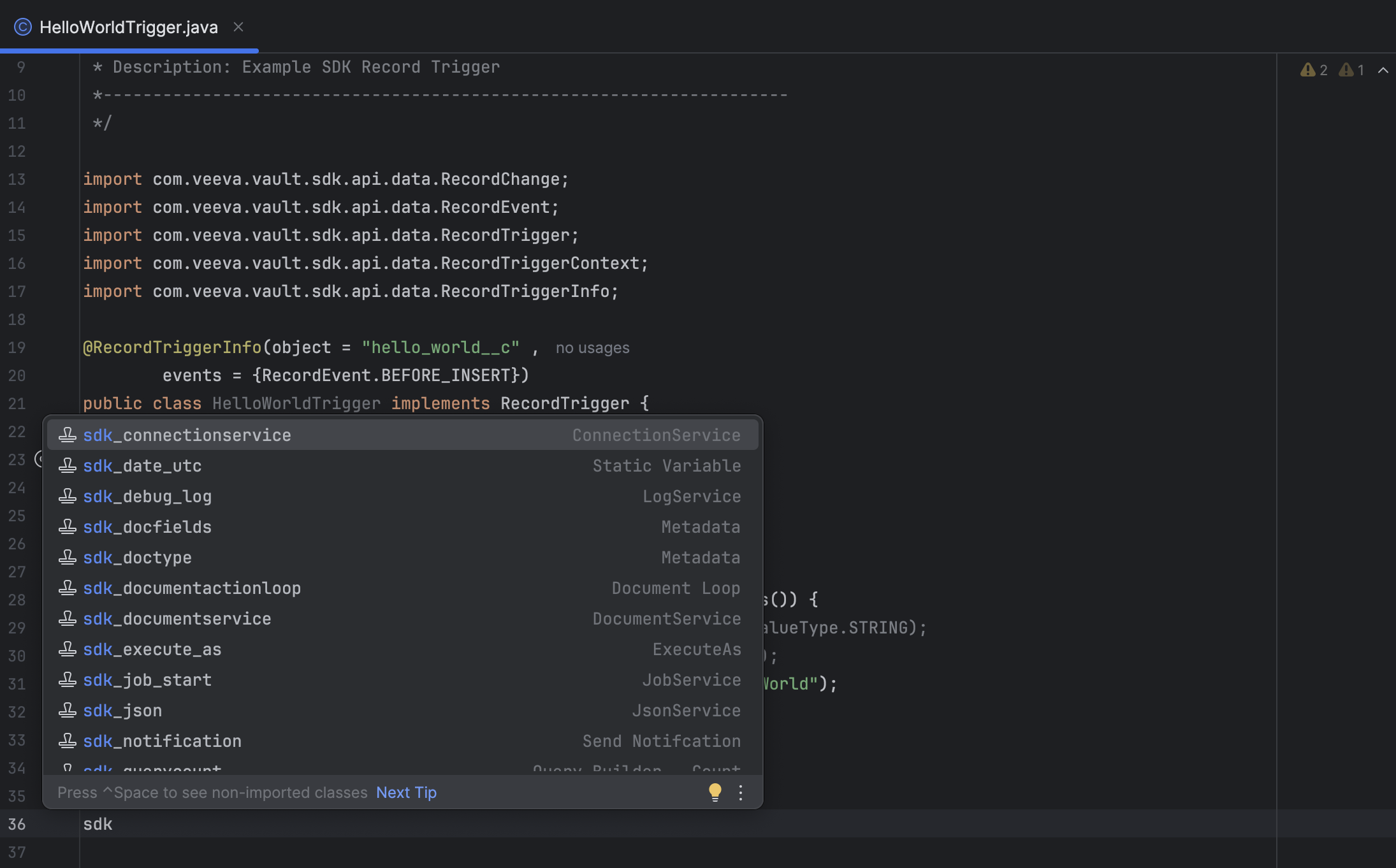 IntelliJ Plugin Live Template