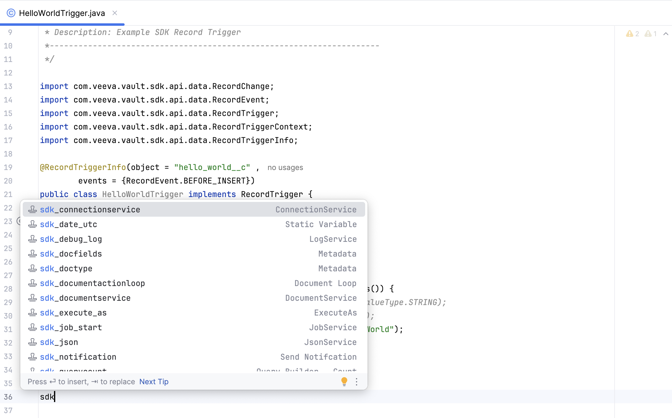 IntelliJ Plugin Live Template