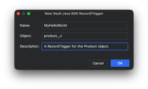 IntelliJ Plugin MyHelloWorld Trigger