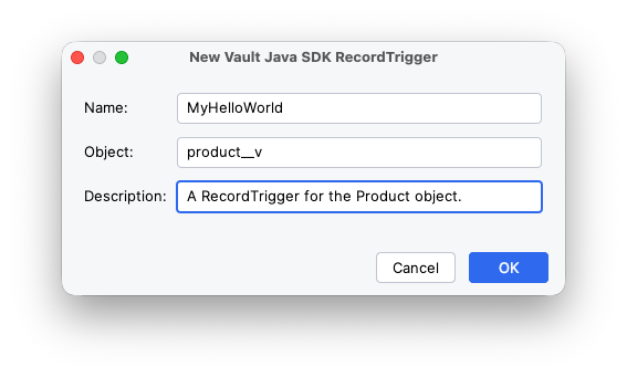 IntelliJ Plugin MyHelloWorld Trigger