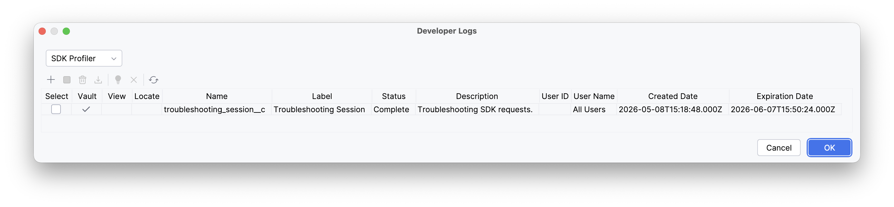 Opening Profiler Log
